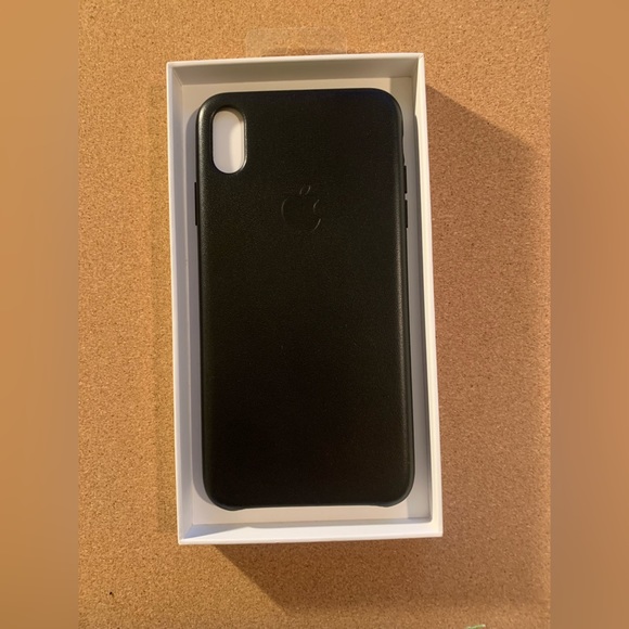 Apple iPhone XS Max Black Leather Case, Open Box - Picture 2 of 4